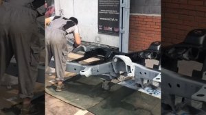 Покраска рамы после пескоструя и грунтовки