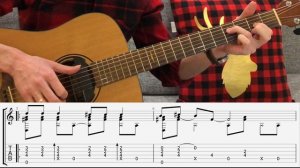 JINGLE BELL ROCK - фингерстайл разбор на гитаре. Как играть на гитаре + табы