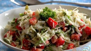 Салат из капусты с заправкой из брынзы