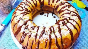 Полосатый кекс с шоколадом