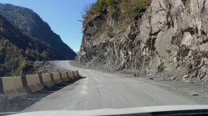 Дагестан из окна автомобиля. Дорога Цунта - Мокок.  Селение Мокок