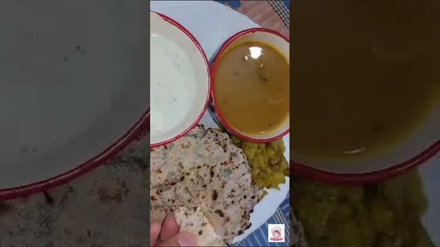 Masala Roti Daal Sabzi Aur Raita Best Dinner 😋❤️ #shorts #youtubeshorts #foodshorts #shortvideo