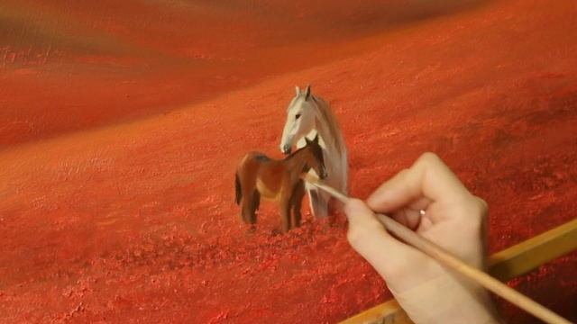 Маковое поле. Живопись маслом. Process of creating oil painting from Oleg Buiko.  油畫  油絵