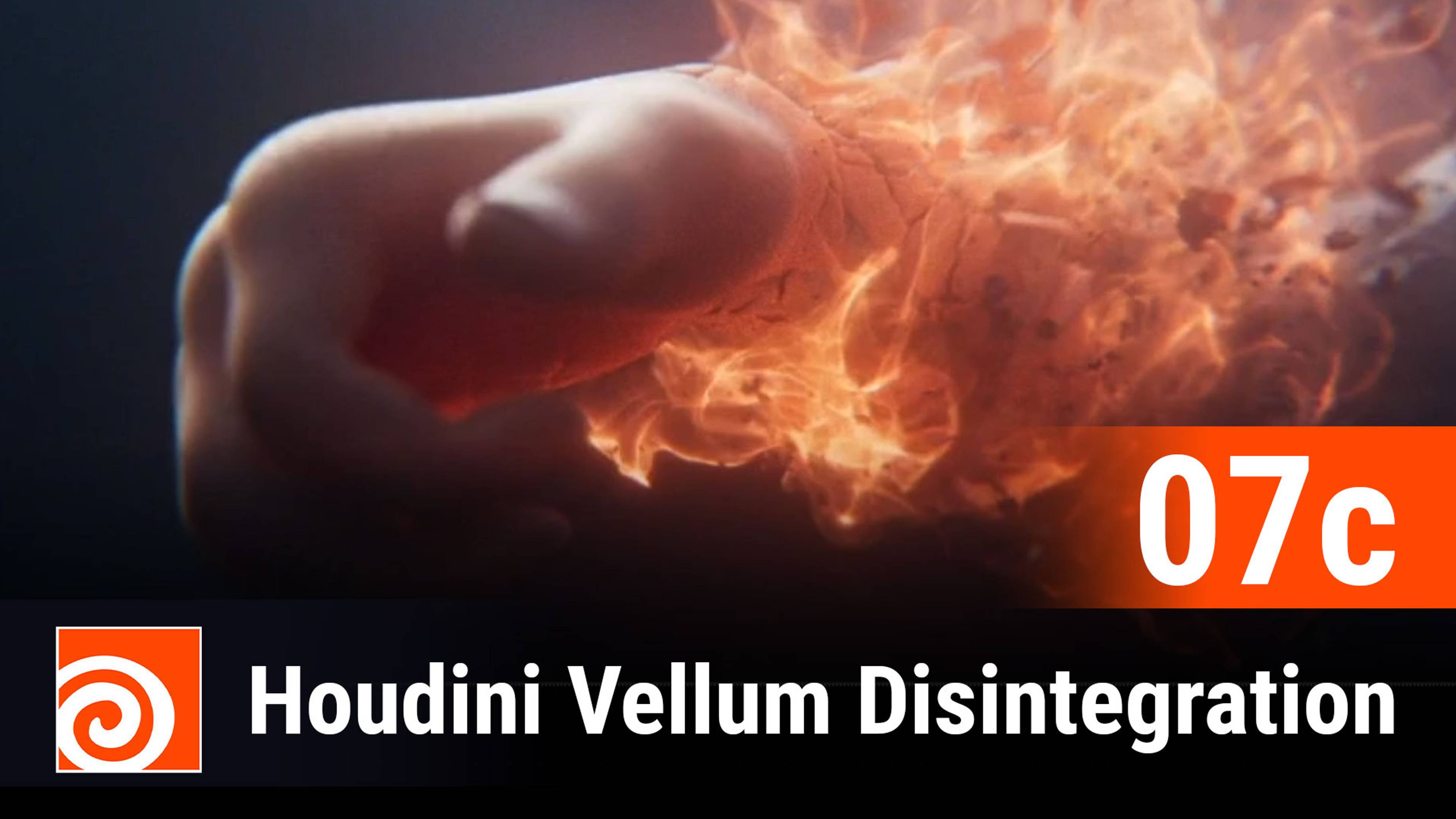 Houdini Vellum Disintegration - 07 Particle Simulation