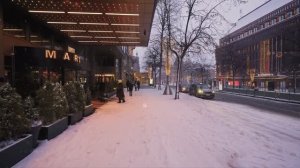 Первая прогулка 2025 года ❄️ Снегопад в новогоднее утро, Хельсинки, Финляндия