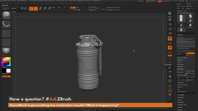 #AskZBrush_ “DynaMesh is generating low resolution results_ What is happening_” (720p)