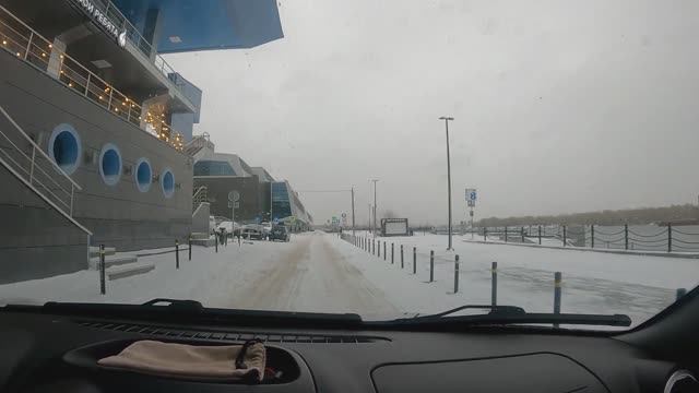 Набережная Енисея в районе Синема парк