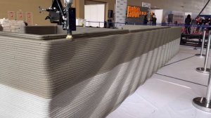 Принтер для строительства 3D печать объекта бетоном , архитектурно-строительная выставка КавказБилд