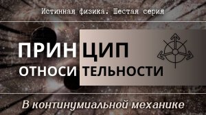 Принцип относительности в континумиальной механике | Истинная физика. Шестая серия