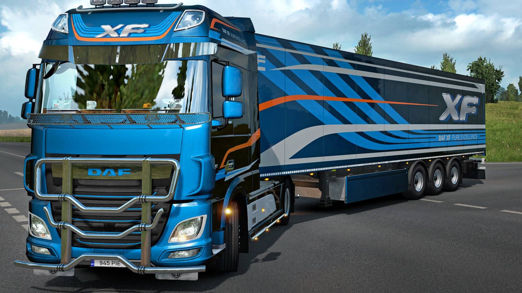 Euro Truck Simulator 2)!! Везём груз 20 тонн в манчестер)))). Нашёл Попутчика). Часть 2.