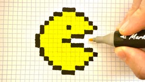 Рисуем по клеточкам Пак-ман легко и просто