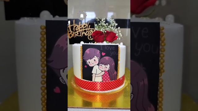 husband Birthday cake design |cute couple cake | Anniversary cake | #youtubeshort #shorts