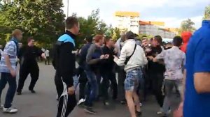 слэм Ижевских фанатов после матча