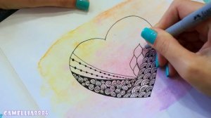 DIY Идея ко дню Св. Валентина  РИСУЮ  Сердце Doodle, Zentangle