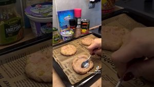 Мясные гнезда с ананасами