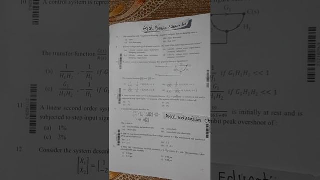 AMU Ph.D Admission test paper Electrical Engineering l Phd Admission test paper l Ph.D entrance tes