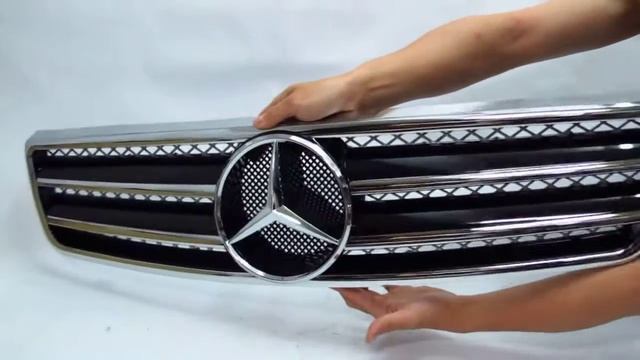 CrazyTheGod W140 1992-1999 2Dr COUPE GRILLE/GRILL 2FIN CHROME/BLACK for Mercedes-Benz (Grille) смотреть онлайн