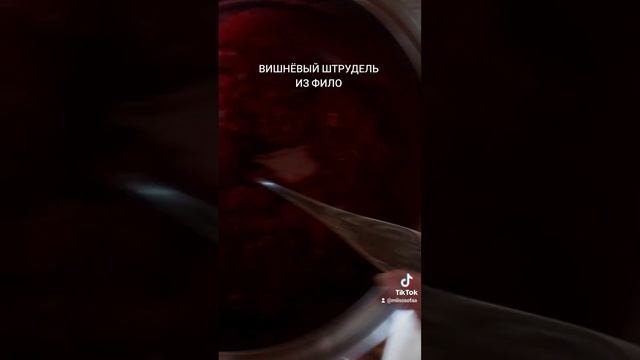 Вишнёвый штрудель из теста фило. Быстрый и лёгкий рецепт штруделя.