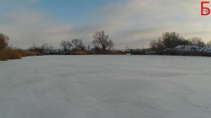 Зимняя рыбалка на реке Терса в месте под названием Понтоны