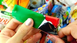 Ruffles Potato Chips, Clif Energy Bar, Hershey's Chocolate Drops, Goldfish Crackers, Bark Thins, UT