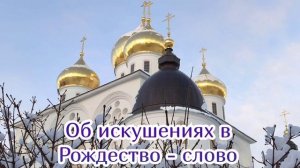 Об искушениях в Рождество - слово 
о. Зосимы (Сокур)