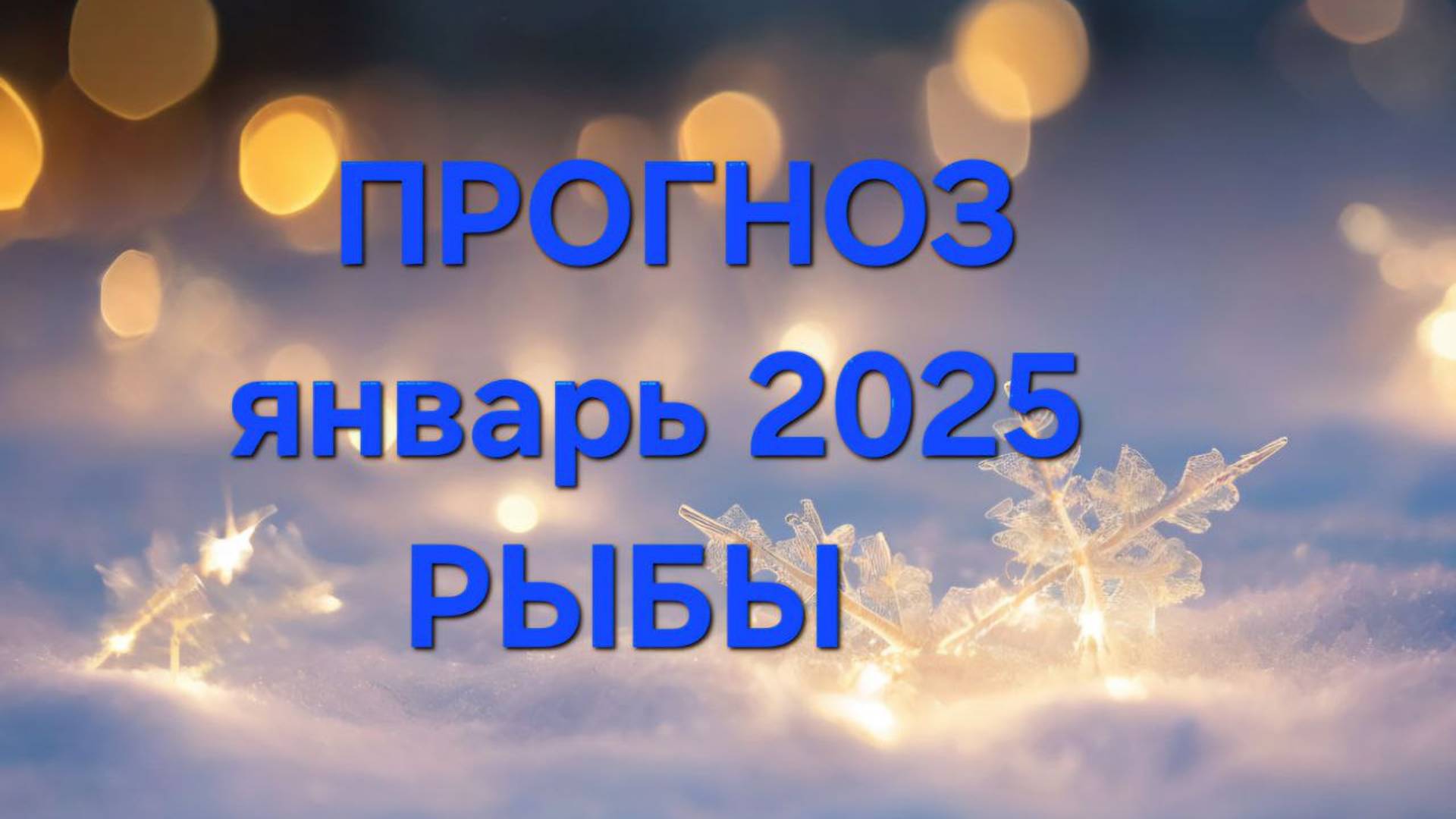 РЫБЫ. ПРОГНОЗ ЯНВАРЬ 2025