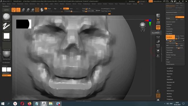 Zbrush. Быстрое обучение_гайд. DynaMesh_Дайномеш