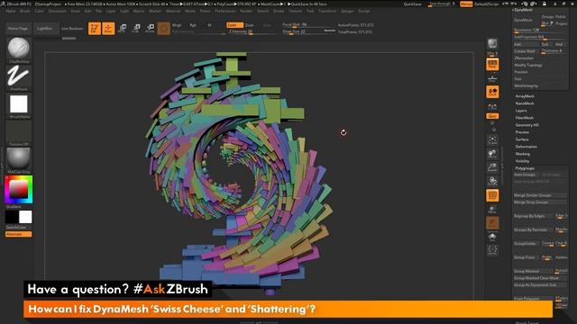 #AskZBrush_ “How can I fix DynaMesh 'Swiss Cheese' and 'Shattering'”