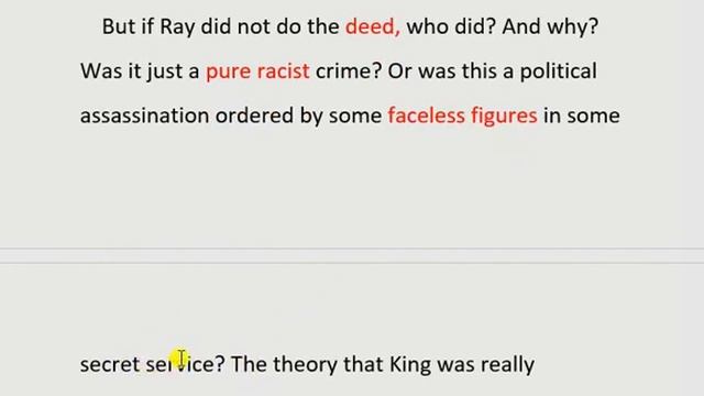 İngilizce advanced seviye (C1) metin çevirisi | Who Killed Martin Luther King