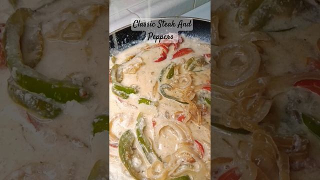 Classic Steak Peppers And Pasta With Salad | #homemadefood #shorts #viral Single Parent Art #reels