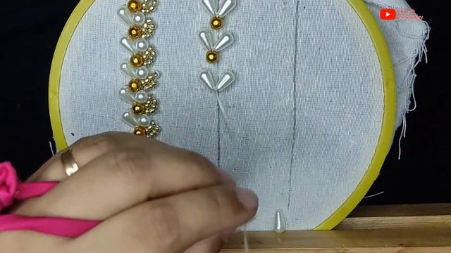 Beads Hand embroidery basic stitches tutorial for beginners || Beads embroidery design || Beads wor