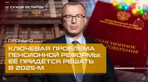 Пронько: Ключевая проблема пенсионной реформы. Её придётся решать в 2025-м