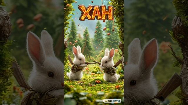 #нейросеть моГёт | маленькие смешные кролики на полях сказочной страны, окружённые мягкими...
