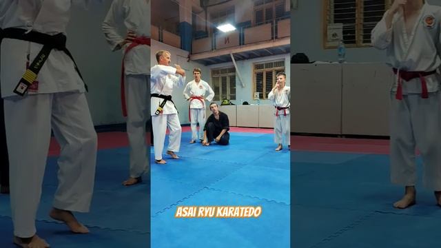 Тренировочный процесс на татами. #карате #karate #asairyu