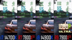 INTEL i7 14700K  vs RYZEN 7 7800X3D vs INTEL i9 14900K vs RYZEN 9 7900X3D || PC GAMES TEST ||