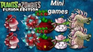 Растения 🆚 зомби мод фьюжн "Мини игры"!!! крутые гибридные растения, "Вишнестрел и Чемпзила".