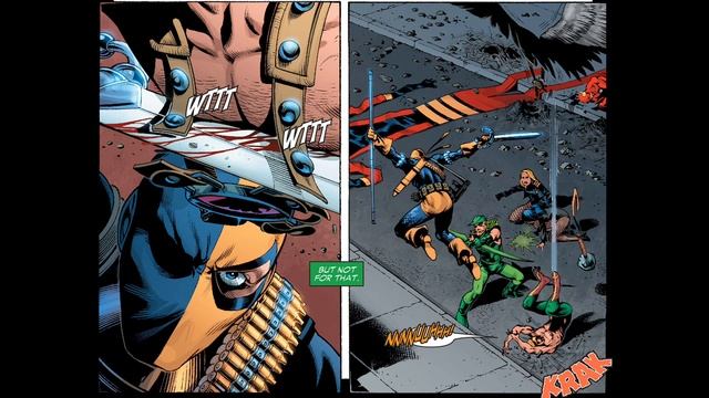 Deathstroke Destroys Flash, Green Lantern, Green Arrow, Hawkman, Black Canary, Zatanna & Atom
