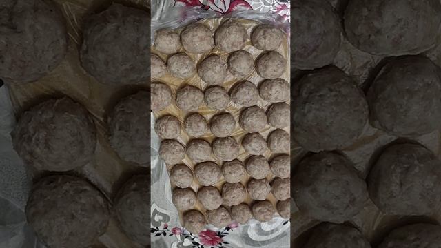 Фрикадельки в морозилку😀#полуф#полуфабрикатыизфарша