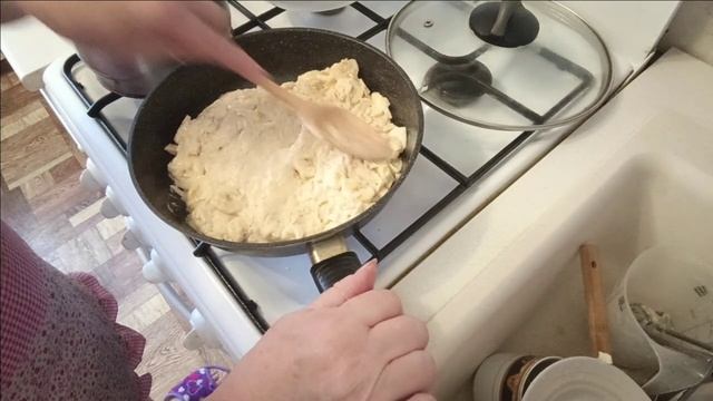 ПИРОГ С ЯБЛОКАМИ И БАНАНОМ НА СКОВОРОДЕ