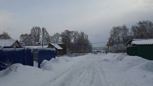 Небольшая прогулка по зимней деревне в Поволжье