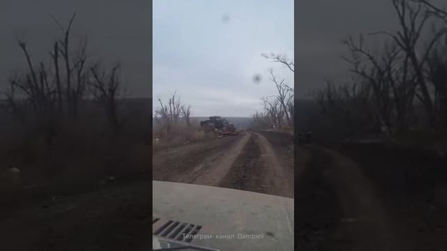 Еще один уничтоженный на Южно-Донецком направлении украинский бронеавтомобиль International MaxxP...