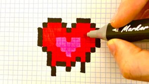 Рисуем Сердечко по Kлеточкам