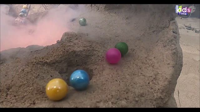 Гонка Marble Run! Спуск мимо жерла вулкана! Невероятно красивая трасса с препядствиями для шариков!