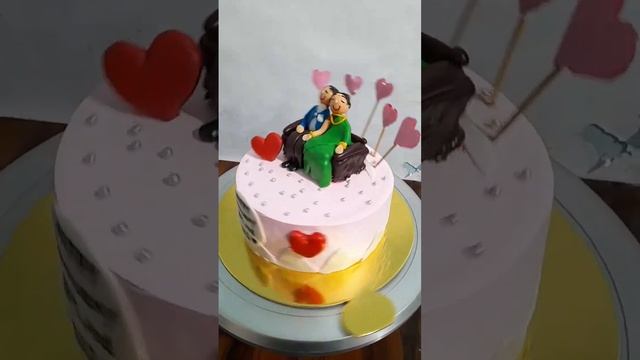 chocolate flavor cake, anniversary cake design #viral #trending #shorts #shortvideo #youtubeshorts