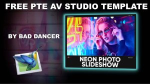 Free PTE AV Studio Pro Template - Neon Photo Slideshow ID 09012023