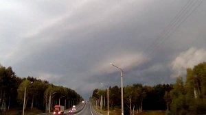 Холодный фронт с грозой над городом Вязники 30.08.2016