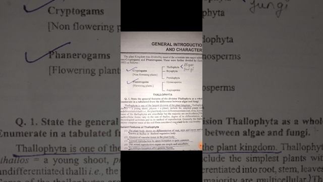 General introduction and characters of thallophyta for b.sc nd other teaching exam biology