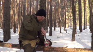 Поход в лес. Готовка на костре. Лобио.