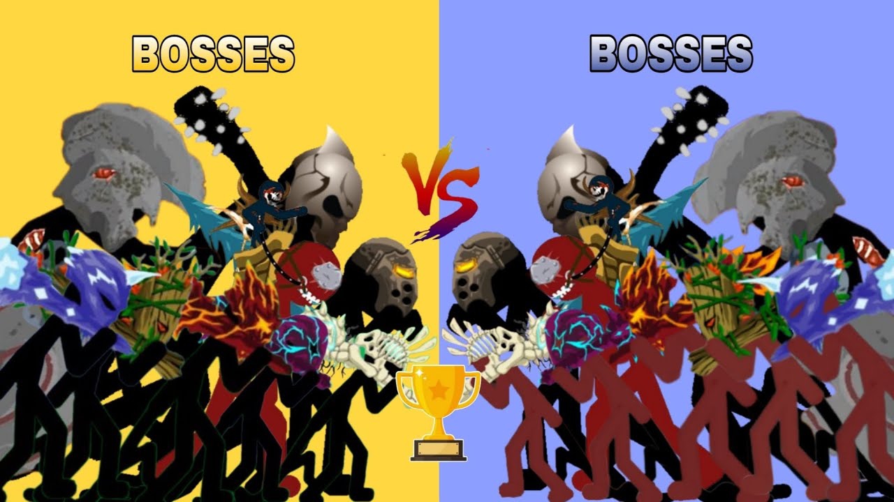 Stickman Bosses Vs Stickman Red Bosses - Stick Grand Costume Tournament - Stick War Legecy