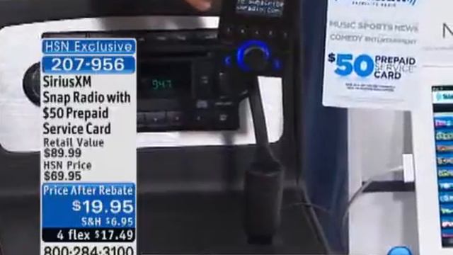 SiriusXM Snap Radio with $50 Prepaid Service Card and $50 Mail-In Rebate